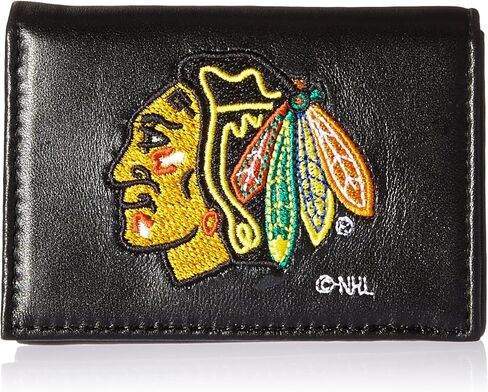 Rico Industries NHL Embroidered Genuine Leather Tri-fold Wallet 3.25" x 4.25" - Slim in Kuwait