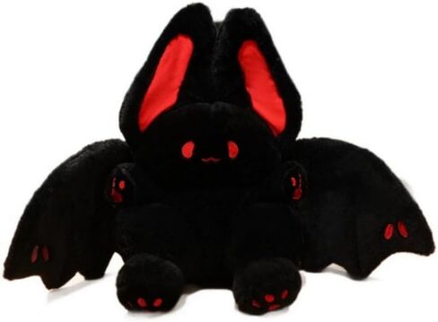 NatureMan 17.7inch Unique Bat Bunny Plush Pillow Kawaii Bat Rabbit Stuffed Animal,with Rabbit Ears and Bat Wings for Kids (White) in Saudi Arabia