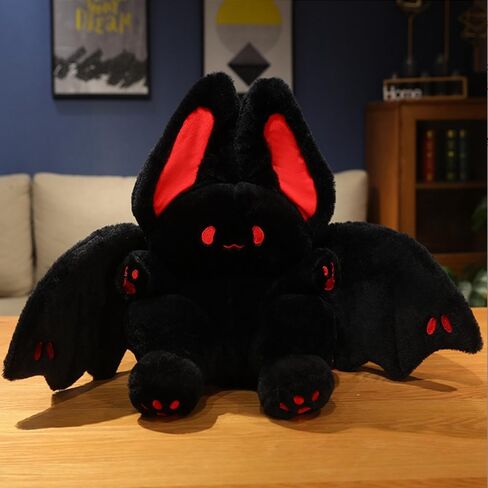 NatureMan 17.7inch Unique Bat Bunny Plush Pillow Kawaii Bat Rabbit Stuffed Animal,with Rabbit Ears and Bat Wings for Kids (White) in Saudi Arabia
