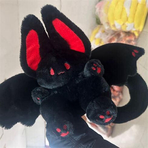 NatureMan 17.7inch Unique Bat Bunny Plush Pillow Kawaii Bat Rabbit Stuffed Animal,with Rabbit Ears and Bat Wings for Kids (White) in Saudi Arabia
