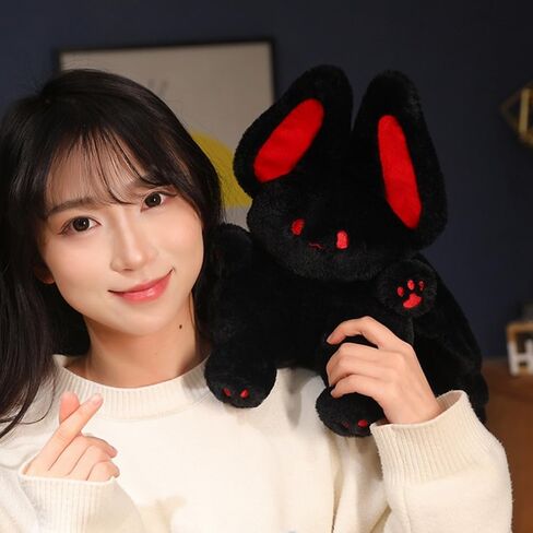 NatureMan 17.7inch Unique Bat Bunny Plush Pillow Kawaii Bat Rabbit Stuffed Animal,with Rabbit Ears and Bat Wings for Kids (White) in Saudi Arabia