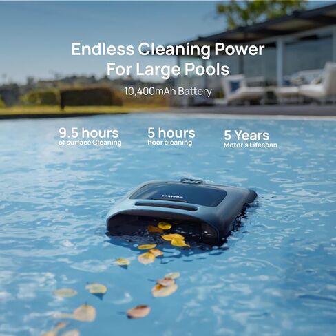 Beatbot AquaSense Pro Pool Robot, Cordless Pool Vacuum for Inground Pools, Clarifies Water, Skims Water Surface, Surface Parking, Intelligent Path Optimization, Up to 3,299 Sq.ft - Navy Blue in Saudi Arabia