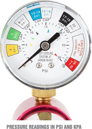 OEMTOOLS 27065 Radiator and Cap Test Kit, Pressure Tester for Coolant System, Tests Pressure Caps and Coolant Systems for Leaks, Works with Many Coolant Systems in Saudi Arabia