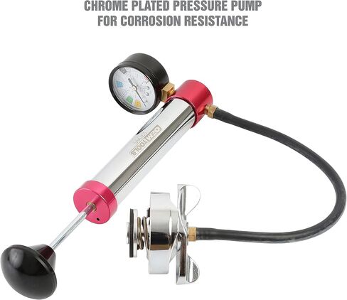 OEMTOOLS 27065 Radiator and Cap Test Kit, Pressure Tester for Coolant System, Tests Pressure Caps and Coolant Systems for Leaks, Works with Many Coolant Systems in Saudi Arabia