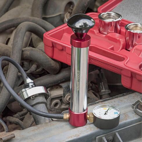 OEMTOOLS 27065 Radiator and Cap Test Kit, Pressure Tester for Coolant System, Tests Pressure Caps and Coolant Systems for Leaks, Works with Many Coolant Systems in Saudi Arabia