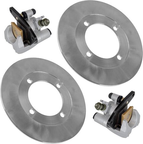 Caltric Front Left and Right Brake Disc and Caliper Compatible with Suzuki Eiger 400 LTA400 LTA400F 2002 2003-2007 in Saudi Arabia