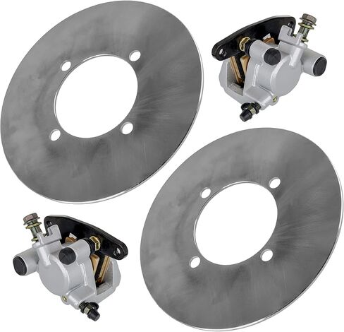 Caltric Front Left and Right Brake Disc and Caliper Compatible with Suzuki Eiger 400 LTA400 LTA400F 2002 2003-2007 in Saudi Arabia