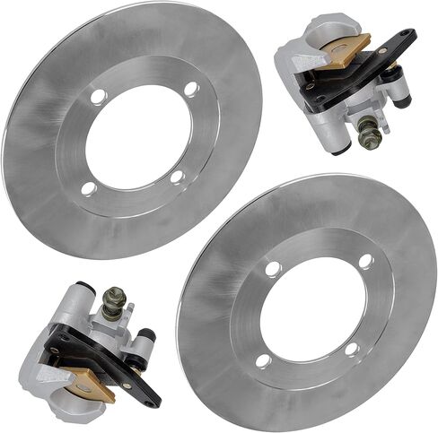 Caltric Front Left and Right Brake Disc and Caliper Compatible with Suzuki Eiger 400 LTA400 LTA400F 2002 2003-2007 in Saudi Arabia