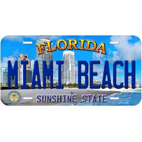 Miami Beach Florida Novelty Car Auto License Plate in Kuwait