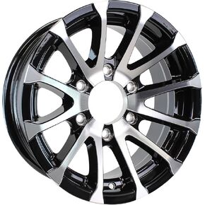 eCustomrim Aluminum Trailer Wheel 16X6 16" Avalanche Black Modular 6 Lug On 5.5" Center in Saudi Arabia