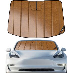 Windshield Sun Shade for Tesla Model 3 2018-2024, Model Y 2020-2024 Front Window Sunshade - HyperShield in Kuwait