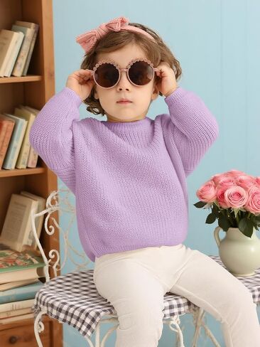 ESHOO Baby Girl Boy Knit Sweater Blouse Toddler Pullover Sweatshirt Crewneck Long Sleeve Tops for Kids Fall Winter Clothes in Kuwait