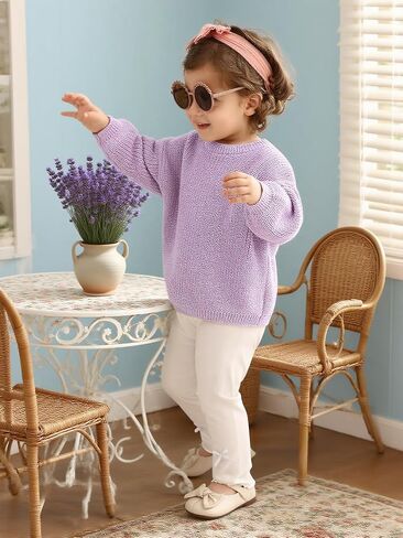 ESHOO Baby Girl Boy Knit Sweater Blouse Toddler Pullover Sweatshirt Crewneck Long Sleeve Tops for Kids Fall Winter Clothes in Kuwait