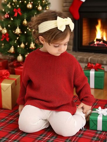 ESHOO Baby Girl Boy Knit Sweater Blouse Toddler Pullover Sweatshirt Crewneck Long Sleeve Tops for Kids Fall Winter Clothes in Kuwait
