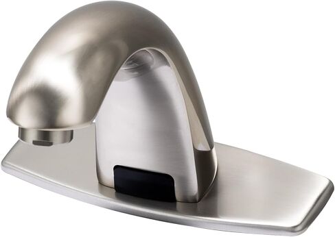 صنبور حوض الحمام الأوتوماتيكي بدون لمس، صنبور الحمام مع لوحة السطح، البطارية أو المكونات الإضافية، مستشعر الحركة التلقائي التجاري، خلاط ساخن وبارد، صنبور نحاسي صلب، فتحة واحدة أو 3 فتحات، كروم in Kuwait