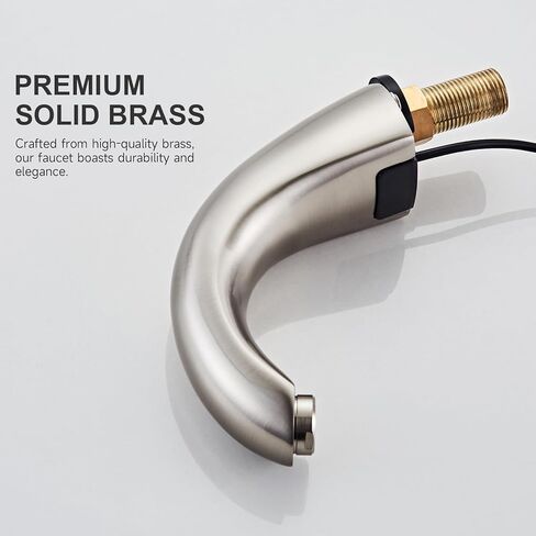 صنبور حوض الحمام الأوتوماتيكي بدون لمس، صنبور الحمام مع لوحة السطح، البطارية أو المكونات الإضافية، مستشعر الحركة التلقائي التجاري، خلاط ساخن وبارد، صنبور نحاسي صلب، فتحة واحدة أو 3 فتحات، كروم in Kuwait