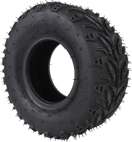 Akozon 14x5.00-6 Front Wheel Tire with Rim Rubber Tubeless Vacuum Tire for ATV Quad Cart in Saudi Arabia