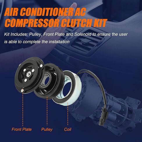 EATAKWARD Air Conditioner AC Compressor Clutch Kit, Replacement for Chevrolet Cruze Eco L4 1.4L 2011, Replacement for Chevrolet Cruze LT L4 1.4L 2011, Replacement for Chevrolet Cruze LTZ L4 1.4L 2011 in Saudi Arabia