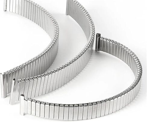 12mm14mm 16mm 18mm 20mm Stainless Steel Elastic Stretch Strap Metal Expansion Silver Gold Watch Band in Saudi Arabia