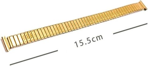 12mm14mm 16mm 18mm 20mm Stainless Steel Elastic Stretch Strap Metal Expansion Silver Gold Watch Band in Saudi Arabia