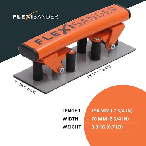 Hand-held flexible sanding board, block Flexisander FSB056111, 22 x 4 ½ in, for sanding curved surfaces with fastening system; vehicle body repairers, shipbuilders, composite and woodworking, cars in Saudi Arabia