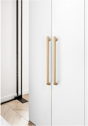2 Pieces Various Sizes of Modern Simple Kitchen Cabinet Handles, Drawer, Bedroom Bar(Black,327 * 30mm) in Saudi Arabia