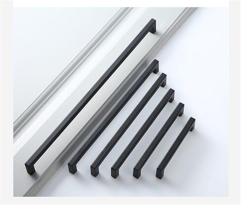 2 Pieces Various Sizes of Modern Simple Kitchen Cabinet Handles, Drawer, Bedroom Bar(Black,327 * 30mm) in Saudi Arabia