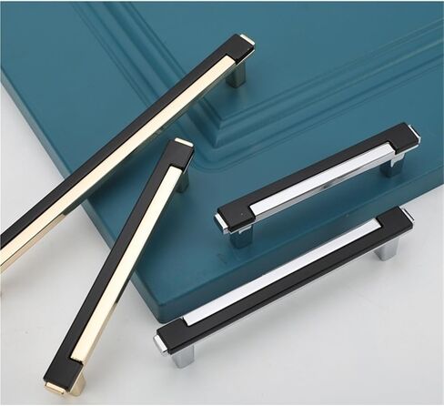 Cabinet Door Handles Drawer Handles Furniture Decoration(White and Black,123 * 15 * 28mm) in Saudi Arabia