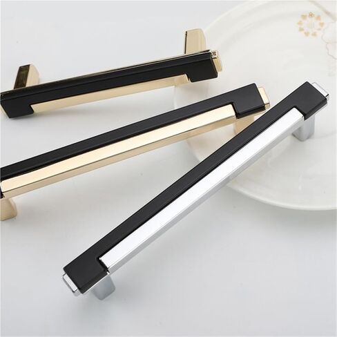 Cabinet Door Handles Drawer Handles Furniture Decoration(White and Black,123 * 15 * 28mm) in Saudi Arabia
