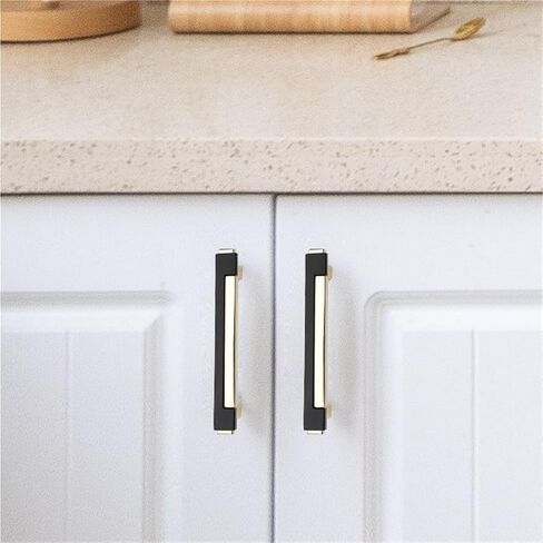 Cabinet Door Handles Drawer Handles Furniture Decoration(White and Black,123 * 15 * 28mm) in Saudi Arabia