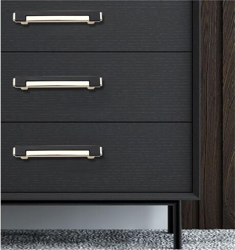Cabinet Door Handles Drawer Handles Furniture Decoration(White and Black,123 * 15 * 28mm) in Saudi Arabia