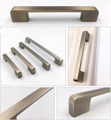 Dresser and Wardrobe Handles, Drawer Pulls, Kitchen Cabinet Handles, Furniture Hardware(Brushed,202 * 12 * 23mm) in Saudi Arabia