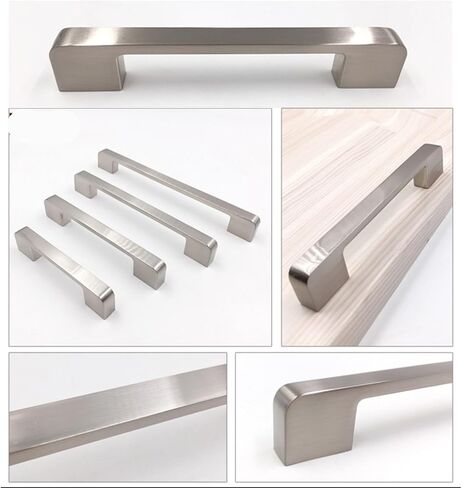 Dresser and Wardrobe Handles, Drawer Pulls, Kitchen Cabinet Handles, Furniture Hardware(Brushed,202 * 12 * 23mm) in Saudi Arabia