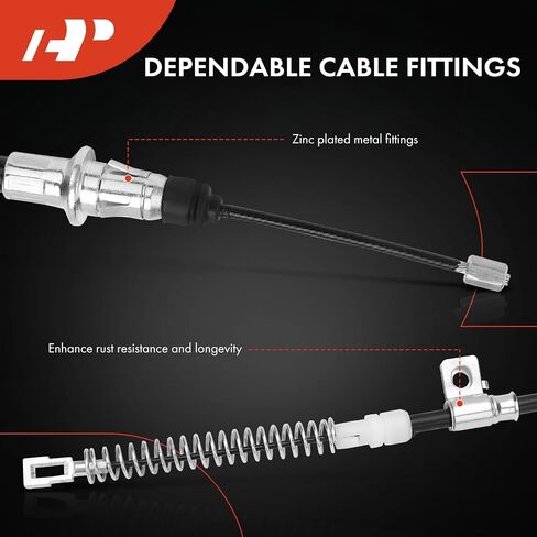 A-Premium Rear Driver Side Parking Brake Cable Assembly Compatible with Chevrolet and GMC Models: Silverado 1500 2014/2017-2018, 2500 HD 2014, 3500 HD 2014, Sierra 1500, 2500 HD - Replace# 22743003 in Saudi Arabia