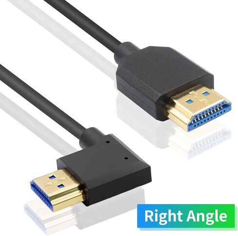 Duttek 8K كابل HDMI قصير 1FT/30 سم، كابل HDMI قصير 90 درجة ذكر إلى ذكر، زاوية سفلية عالية السرعة HDMI 2.1 محول كابل موصل يدعم 8k@60HZ، للكاميرا، PS5، Xbox Series X/S، RTX4080/4090 in Kuwait