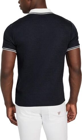 GUESS Men's Short Sleeve Weston Knit Polo in Saudi Arabia
