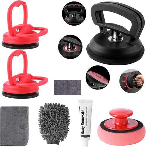 VEXTRO Dent Puller Kit, Paintless Dent Repair Tools with Dent Lifter, Bridge Puller, Slide Hammer T-Bar, PDR Car Dent Removal Kit with Glue Gun and Tabs for Auto Body Hail Damage in Saudi Arabia