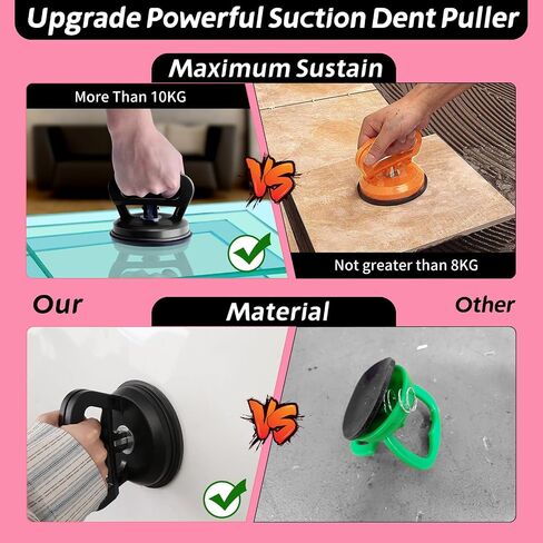 VEXTRO Dent Puller Kit, Paintless Dent Repair Tools with Dent Lifter, Bridge Puller, Slide Hammer T-Bar, PDR Car Dent Removal Kit with Glue Gun and Tabs for Auto Body Hail Damage in Saudi Arabia