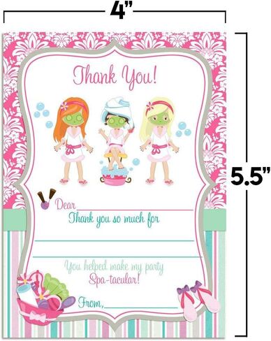 Chalkboard Speech Bubble Birthday Thank You Notes for Kids, Ten 4" x 5.5" Fill In The Blank Cards with 10 White Envelopes by AmandaCreation… in Saudi Arabia