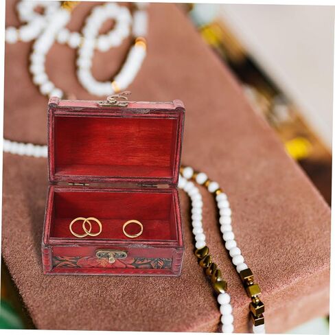 Wooden Jewelry Chest Vintage Storage Box Multifunctional Keepsake Organizer for Jewelry Trinkets and Treasures Design for Home and Giving in Saudi Arabia