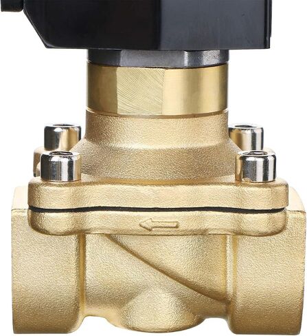1" Brass Electric Solenoid Valve 110V AC NPT Normally Open Air Gas Non-potable Water Viton in Saudi Arabia