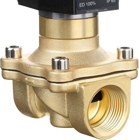 1" Brass Electric Solenoid Valve 110V AC NPT Normally Open Air Gas Non-potable Water Viton in Saudi Arabia