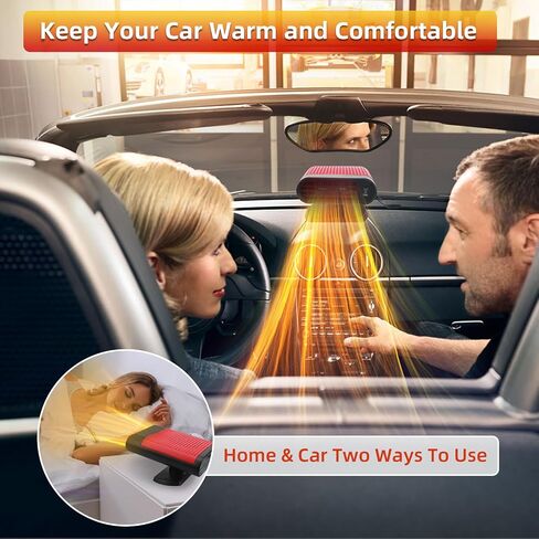 Car Heater,12V Portable Car Heater Car Heater That Plugs into Cigarette Lighter Windshield Defogger and Defroster for All Kinds of 12V Vehicle (Red Black) in Saudi Arabia