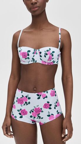 Vintage Rose001 Satin Underwire Bikini Top by good american in Saudi Arabia