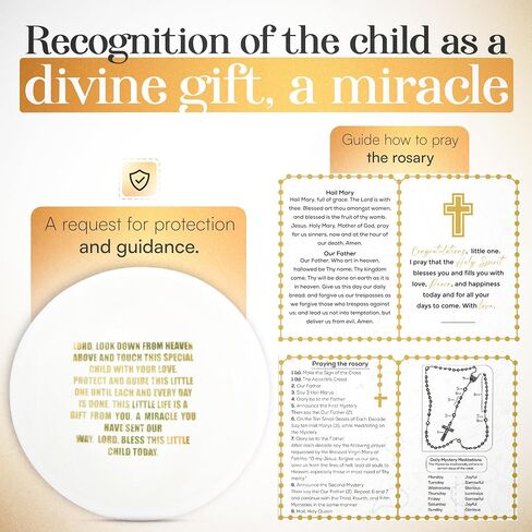 Catholic Baptism Gifts for Boys, Baby Baptism Gifts for Girl, Kids Rosary Beads Catholic, Baby Baptism Gifts Boy, Catholic Rosary for Women, Christening Gifts for Girls (White) in Saudi Arabia