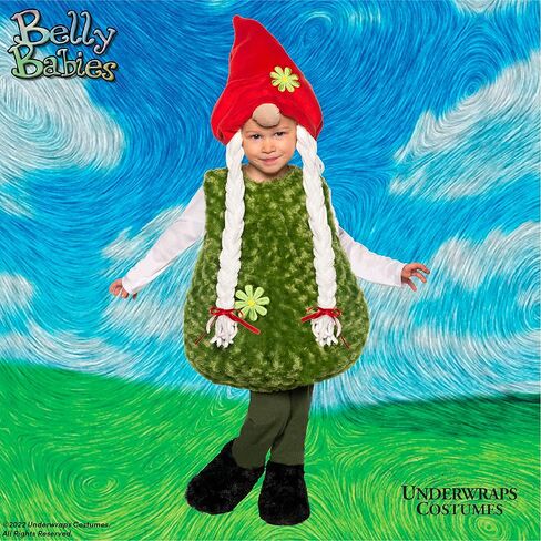 UNDERWRAPS Garden Gnome Belly Baby -Charming Plush Swirl Fur Body & Hat for Kids in Saudi Arabia