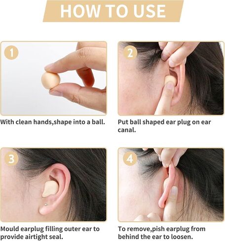 LYSIAN Soft Moldable Silicone Earplugs for Sleep, 5 Pairs, SNR 27dB Noise Cancelling Sleeping Ear Plugs for Swimming, Travel, Snoring(Blue) in Kuwait