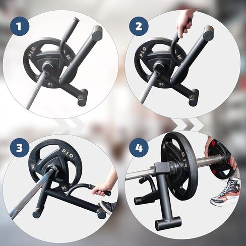 Deadlift Jack Barbell Stand,Barbell Stand for Weight Training Home Gym Easily Unload and Load 600lbs Barbell Plates for Deadlift Exercise in Kuwait