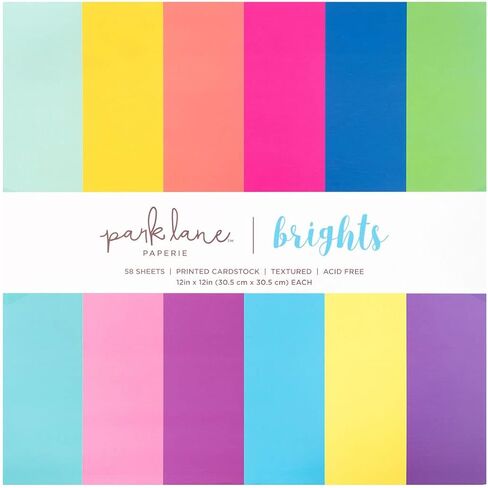 مجموعة متنوعة من البطاقات مقاس 12 × 12، 58 ورقة - ورق قصاصات مزخرف لصنع البطاقات والمشروعات الحرفية الورقية - مخزون بطاقات بلون الجوهرة مزدوج الجوانب، خالي من الأحماض in Kuwait