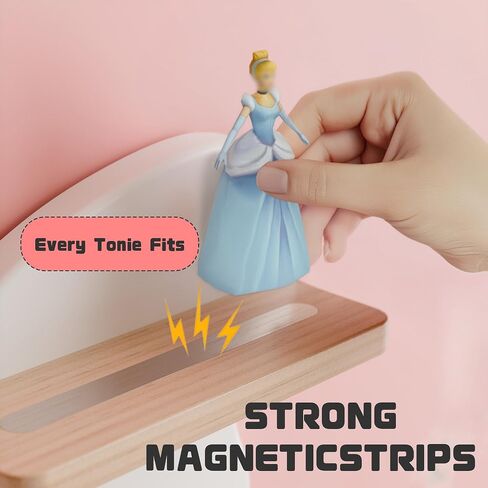 Butterfly Tonie Shelf for Tonie and Tonie Box - White Magnetic Tonie Wooden Floating Shelf for Tonie Storage, Cute Tonie Wall Shelf for 8-12 Tonie Figures,Tonie Box Shelf Wall Mounted for Kids in Saudi Arabia